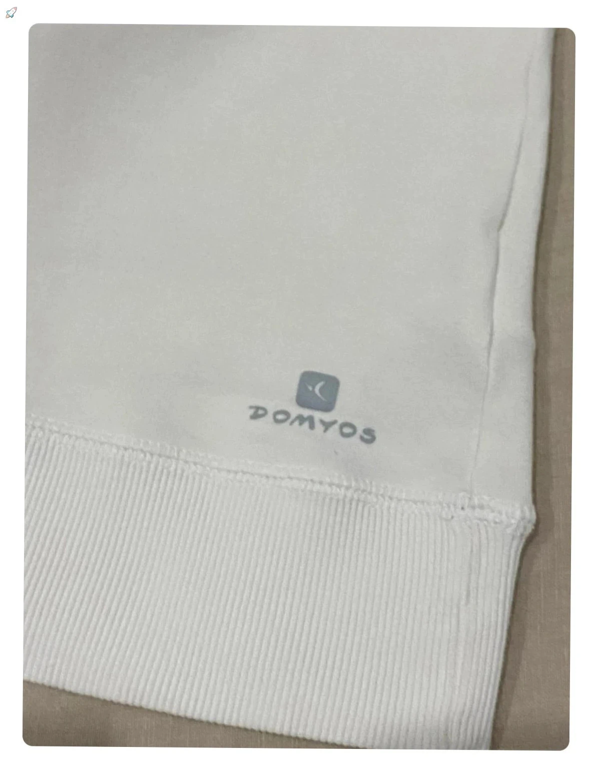 Sudadera de corte cómodo Domyos talla L blanco roto – photo 6